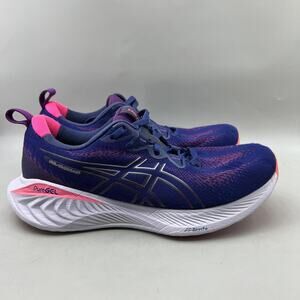 ASICS Gel Cumulus 25 Shoes Womens Size 9.5 Navy Purple Pink Running Sneakers